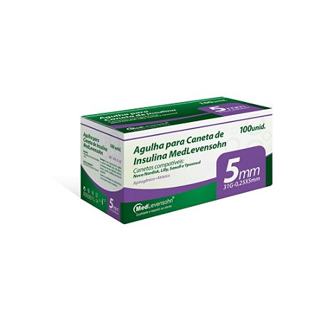 AGULHA P/CANETAS INSUL.5MM MEDLEVENSOHN UNID