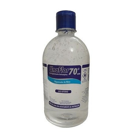 ALCOOL GEL 70 HIG.P/MAOS 430G UNAFLOR