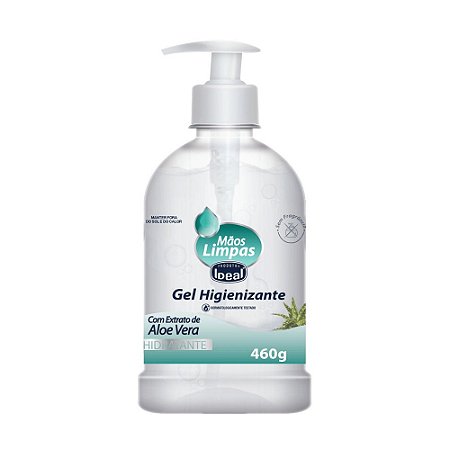 ALCOOL GEL HIG P/MAOS HIDRAT 460G IDEAL