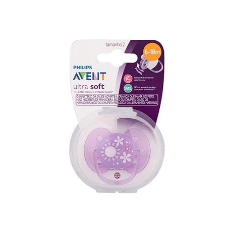 AVENT CHUP (SCF529/12) ULTRA SOFT 6-18M FLOR LILAS