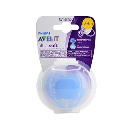 AVENT CHUP(SCF412/10) ULTRA SOFT 0-6M AZUL