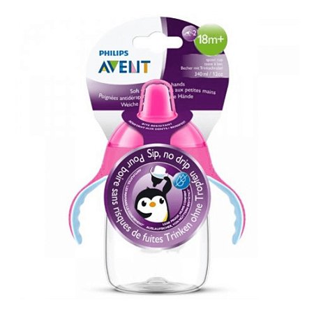 AVENT COPO(SCF755/07) PINGUIM ROSA 340ML