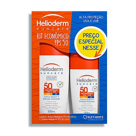 Kit Helioderm Suncare Fps50+fps50 200ml+120ml