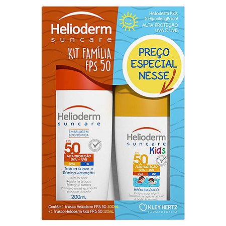 KIT HELIODERM SUNCARE FPS50+KIDS FPS50 200ML+120ML