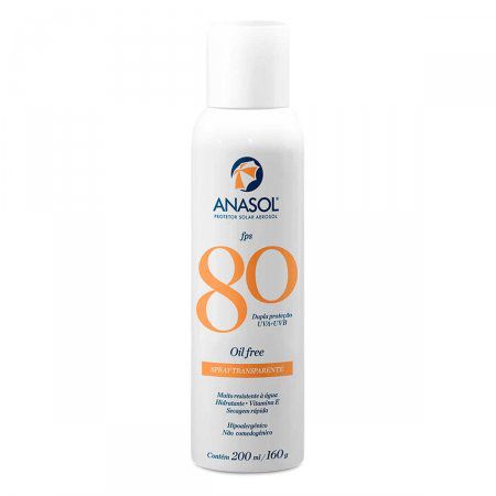ANASOL PROTETOR SOLAR SPRAY TRANSPARENTE FPS80 AERO 200ML