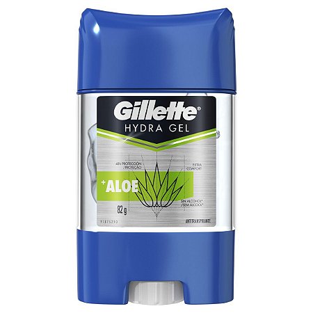 DESODORANTE GILLETTE HYDRA GEL ALOE ANTITRANSPIRANTE SEM ÁLCOOL COM 82G