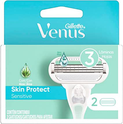 Carga para Aparelho de Depilar Gillette Venus Sensitive 2 unidades