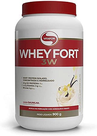 Whey Fort 3w Baunilha 900g Vitafor