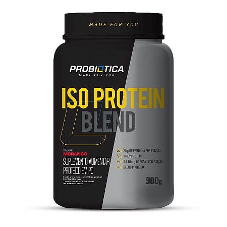 Iso Protein Blend Pote 900g Morango