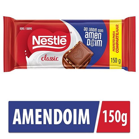 Tablete Classic ao Leite com Amendoim Nestlé 150g