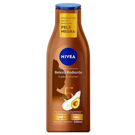 LOÇÃO DEO HIDRATANTE NIVEA BELEZA RADIANTE CUIDADO INTENSO 200ML