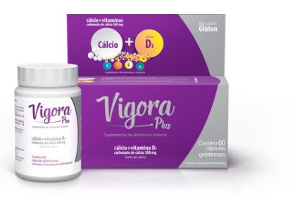 Vigora Plus Calcio+vit D3 C/60caps