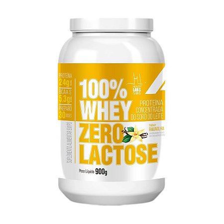 Whey 100por Cento Zero Lactose Baunilha 900g