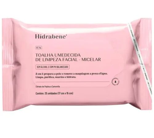 Hidrabene Toalha Umed. Facial Micelar C/25un