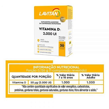 Vitamina D3 2.000 Ui C/30 Comp Rev