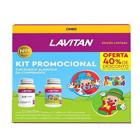 Kit Lavitan Az Mulher+inf Tuti Frutti C/60cpds Cd