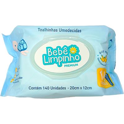 TOALHA UMED.BEBE LIMPINHO PREMIUM C/140UN