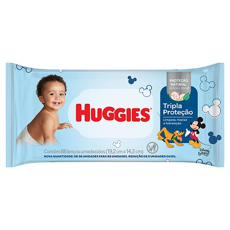 LENCOS UMED.HUGGIES TRIP.PROTECAO C/88 UNIDS