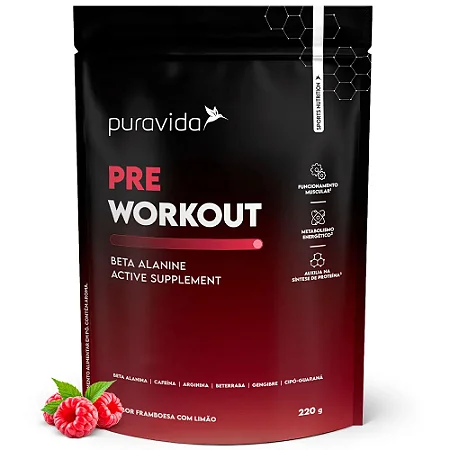PRE WORKOUT FRAMBOESA COM LIMAO 220G
