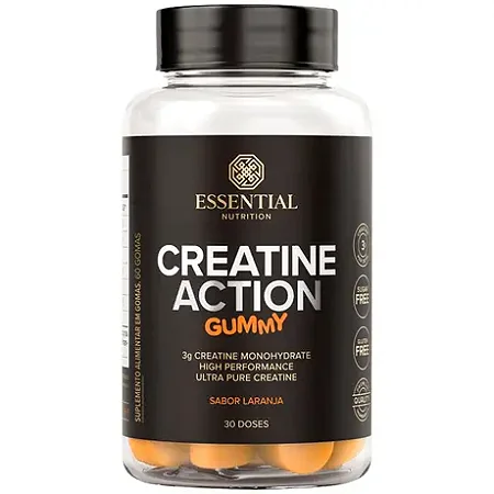 CREATINE ACTION GUMMY LARANJA C/60 GOMAS