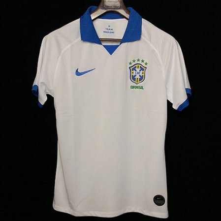 Camisa Polo Seleção brasileira branca - CiscoBStore
