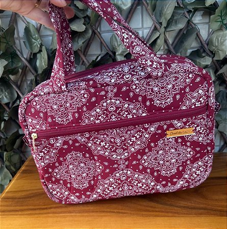 Necessaire Vinho Cherry Com Alças