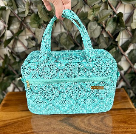Necessaire Turquesa Com Alças
