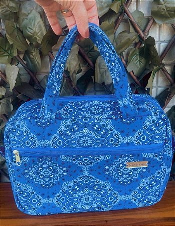 Necessaire Azul Real Com Alças