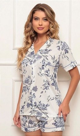 Pijama Camisaria Americano Hortênsia
