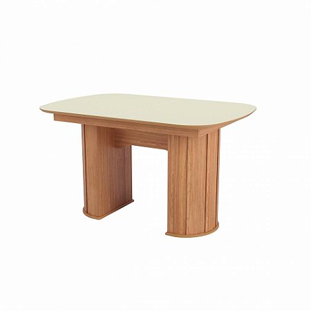 MESA DE JANTAR EXTENSÍVEL COM PÉS RIPADOS