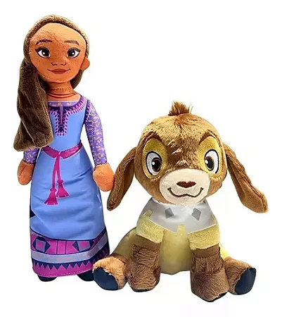 Kit Pelúcias Filme Wish O Poder Dos Desejos Asha E Valentino