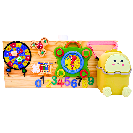 Painel Sensorial De Atividades Educativa Madeira Lúdico