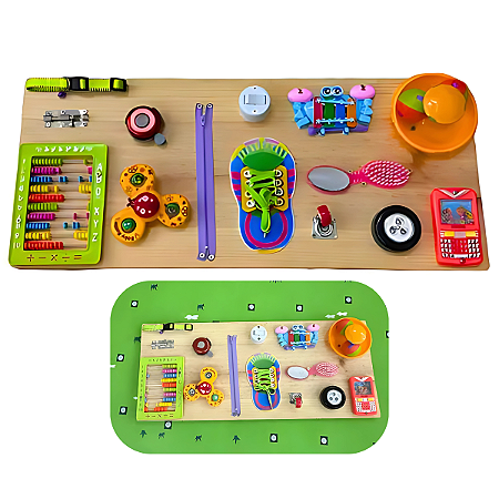 Painel Sensorial Montessori Coordenação Motora Educativo 30x70cm