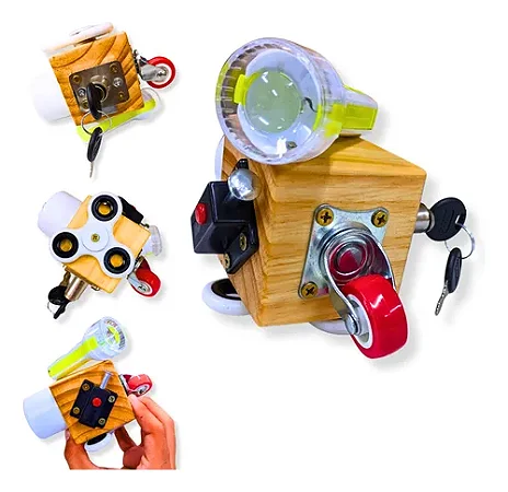 Brinquedo Educativo Sensorial Cubo Sensorial Montessori