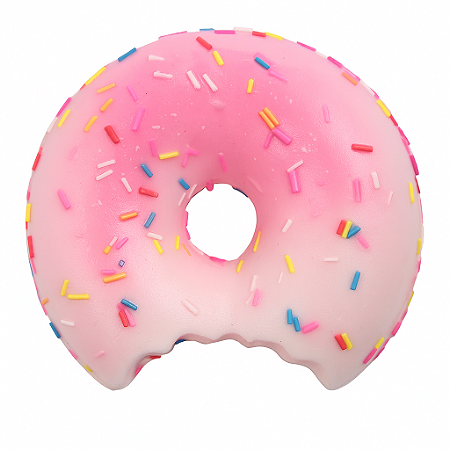 🍩 Squishy Rosquinha Mordida Rosa — Super Fofo e Alivia o Estresse!