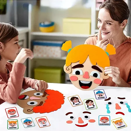 Jogo Cara Maluca Emoções E Sentimentos Monte Seu Rosto
