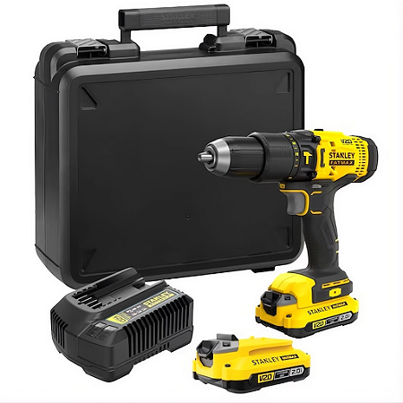 Parafusadeira/Furadeira de Impacto Stanley 20V Max c/ Maleta