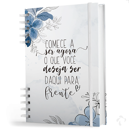 Caderno De Anotações -200 Pag- Coleção Floral - Comece Agora