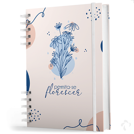 Caderno De Anotações -200 Pag- Coleção Floral - Permita-se
