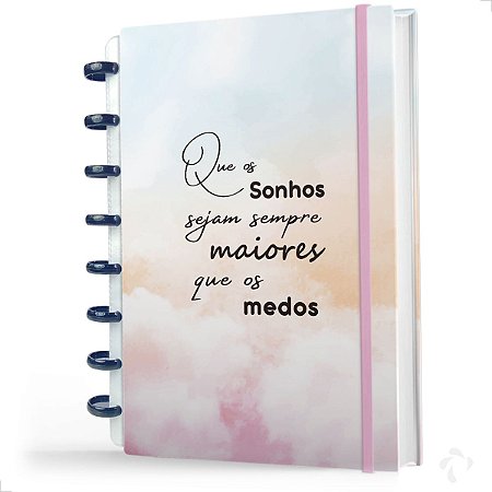 Caderno De Discos Folhas Reposicionáveis Capa Dura - Frases