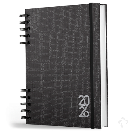 Agenda 2026 Capa Dura Negócios E Organização Pessoal Preta