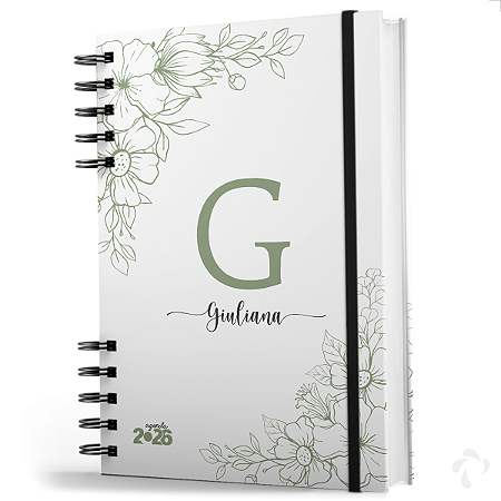 Agenda 2026 Personalizada com nome Capa Dura Florescer