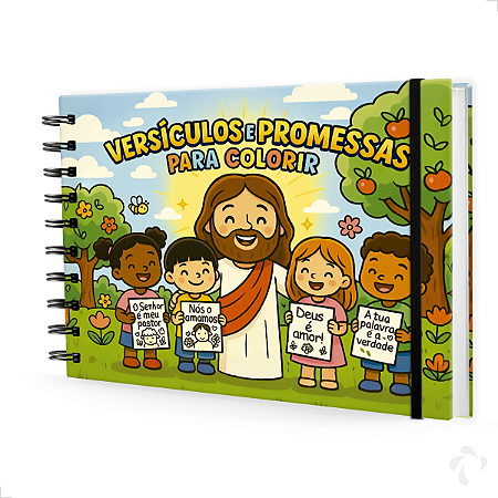 Livro de Colorir Infantil Capa Dura Tema Bíblico Promessas