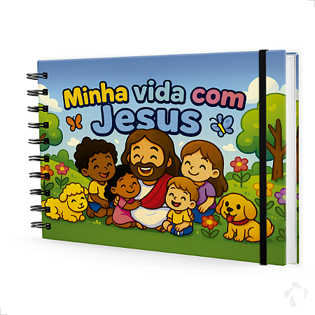 Livro de Colorir Infantil Bíblico Capa Dura Vida com Jesus