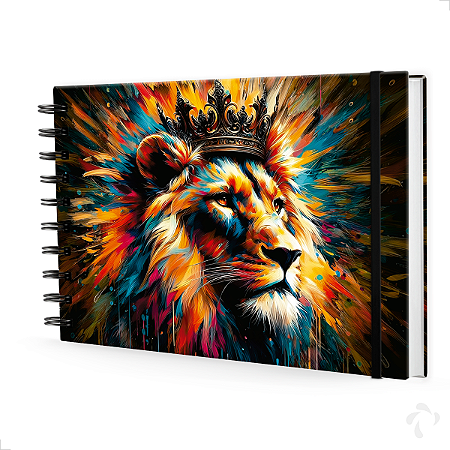 Caderno De Anotações Para Estudo Bíblico Com Capa Dura Leão