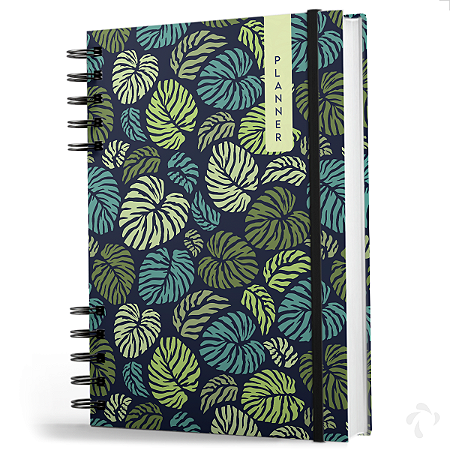 Agenda Planner Visão Semanal Mensal Capa Dura Natura Green