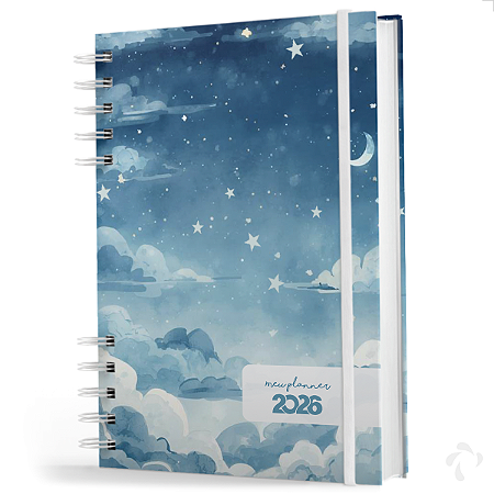 Agenda Planner Visão Semanal E Mensal Capa Dura Dream Sky