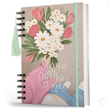 Agenda Planner Visão Semanal e Mensal C/ Capa Dura Floresça