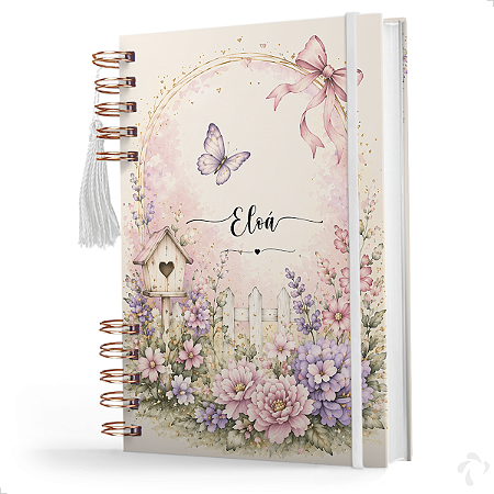Caderneta de Vacinação Menina Personalizado C/ Nome - Jardim Encantado CAPA 03