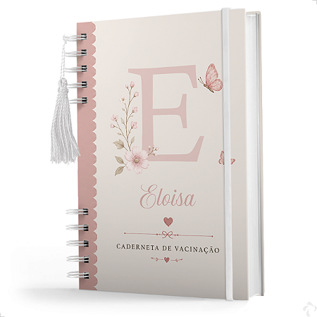 Caderneta De Vacinação Menina Personalizada com Nome - Pequeno Encanto